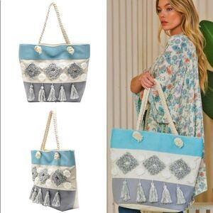 OVERSIZED Tassels & Fringe Summer Beach Bag